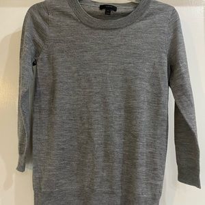 J.Crew Gray Merino wool crewneck sweater